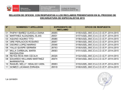 relación de oficios con respuestas a los reclamos