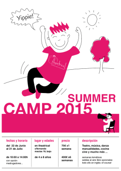 campamento de verano - theatrical, aprendiendo inglés a través del