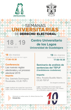 Centro Universitario de los Lagos, Universidad de Guadalajara. 18 y