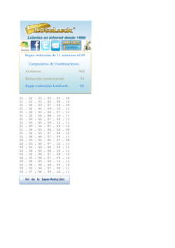 Super reducción de 11 números al 05 Comparativa de