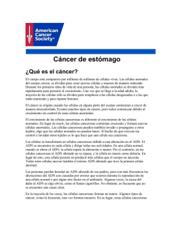 Cáncer de estómago - American Cancer Society