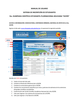 MANUAL DE USUARIO SISTEMA DE INSCRIPCIÓN DE