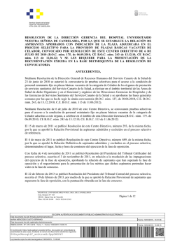 Resoluci&oacute;n de la Direcci&oacute;n Gerencia del Hospital Universitario N&ordf; S&ordf;