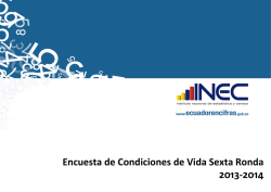 Presemtación de los Principales Resultados-ECV 2013-2014