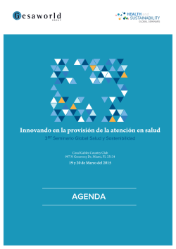 castellano - 3rd Global Health & Sustainability Seminar