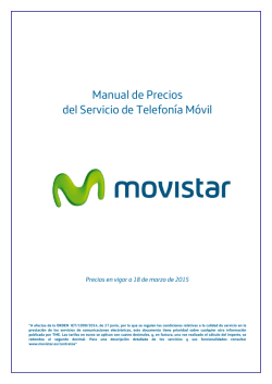 Manual de Precios del Servicio de Telefon&iacute;a M&oacute;vil