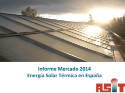 Informe Mercado 2014 Energía Solar Térmica en España