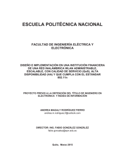 Dise&ntilde;o e Implementaci&oacute;n en una instituci&oacute;n financiera de una red