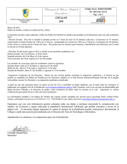 “Educar para la Vida con Sentido de Trascendencia”