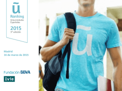 U-Ranking 2015 - Universidad Politécnica de Valencia