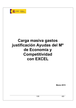 Instrucciones sobre los elementos del EXCEL