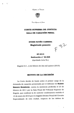 CORTE SUPREMA DE JUSTICIA SALA DE CASACIÓN PENAL