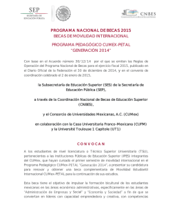programa nacional de becas 2015 becas de movilidad