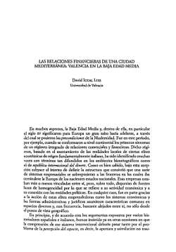 Las relaciones financieras de una ciudad mediterránea: Valencia en