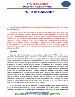 "A Fin de Conocerle" - Gran Fratervidad Tao Gnóstica Espiritual