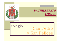 Presentación BACH - San Pedro y San Felices