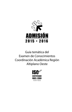 Coordinación Académica Región Altiplano Oeste