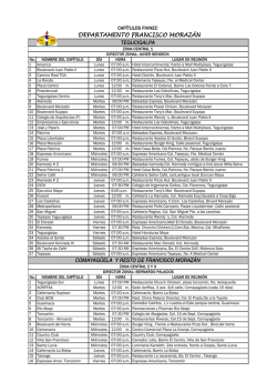 cap&iacute;tulos y horarios 20104-2015