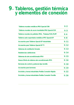 Tableros, gestión térmica y elementos de