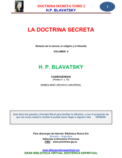 LA DOCTRINA SECRETA - Gran Fratervidad Tao Gn&oacute;stica Espiritual