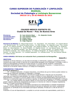 CURSO SUPERIOR DE FLEBOLOG&Iacute;A Y LINFOLOG&Iacute;A BIANUAL
