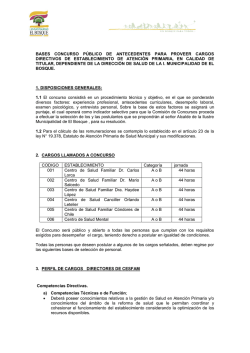 bases concurso público de antecedentes para proveer cargos en el