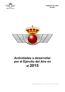 agrupadas por tipo de actividad