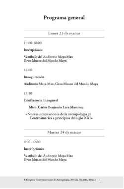 Programa Completo - Centro Peninsular en Humanidades y en