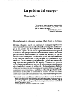 La poetica del cuerpo*