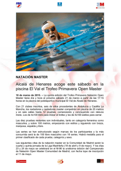 Alcalá de Henares acoge este sábado en la piscina El Val el Trofeo