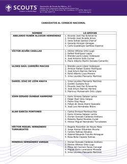 Apoyos a los candidatos al Consejo Nacional 2015