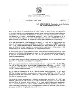 Com P50537 - Banco Central de la República Argentina