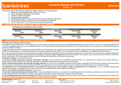 An&aacute;lisis Carteras Modelo de Fondos
