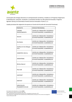 Asignación provisional proyectos-aceleradoras