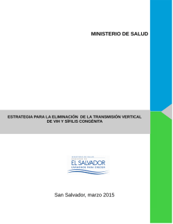 Estrategia para la eliminación de la transmisión vertical de VIH y