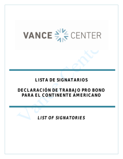 lista de signatarios declaración de trabajo pro bono