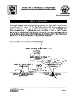acuerdo acucecen/03/351/2015, de la comisión electoral, mediante