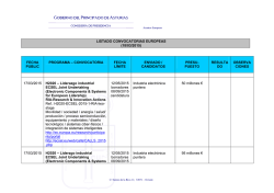 listado convocatorias europeas - Gobierno del principado de Asturias