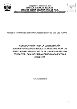 convocatoria para la contratación administrativa de
