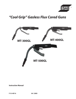 “Cool Grip” Gasless Flux Cored Guns