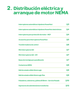 Distribuci&oacute;n el&eacute;ctrica y arranque de motor NEMA