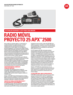 RADIO MÓVIL PROYECTO 25 APX™ 2500