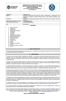 Condiciones - ese hospital regional sur oriental