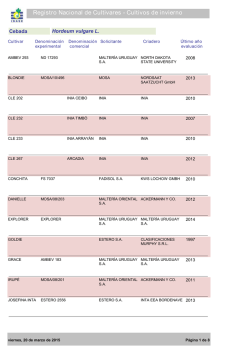 Registro Nacional de Cultivares - Cultivos de invierno