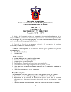Convocatoria completa - Universidad de Guadalajara