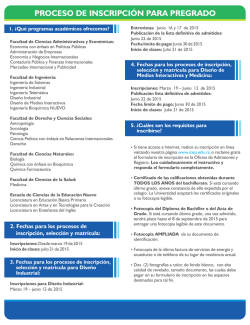 Archivo PDF del Procesos y requisitos de Admisión