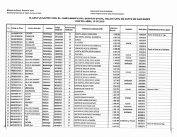 PLAZAS VACANTES PARA EL CUMPLIMIENTO DEL SERVICIO