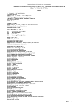 Pliego de especificaciones técnicas generales