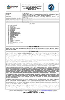 Condiciones - ese hospital regional sur oriental