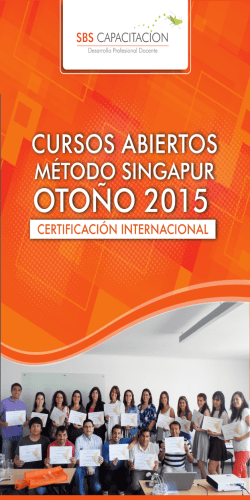 OTOÑO 2015 - capacitacion metodo singapur, sbscapacitacion